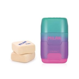 Pack Afilaborras Milan Compacto con 2 Gomas de Recambio Lila