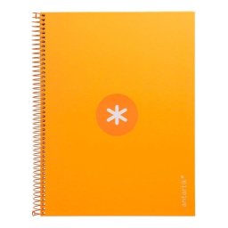 Libreta Cuadriculada A4 Antartik con Espiral y Tapa Dura Mostaza
