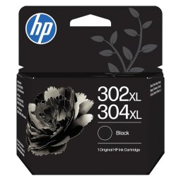 HP 302XL/304XL Cartucho de Tinta Original Negro Compatible con Impresoras DeskJet ENVY y OfficeJet