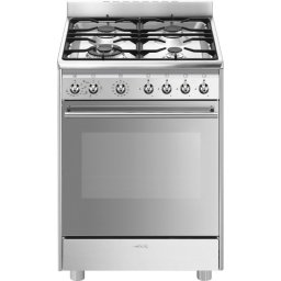 Smeg CX68MF82 Cocina de Gas 4 Zonas + Horno Inox