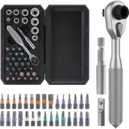 PCWORK PCW 08L - Juego de herramientas, juego de bits de trinquete, 42 piezas