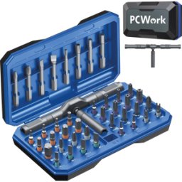 PCWORK PCW 08K - Juego de herramientas, juego de bits de trinquete, 42 piezas