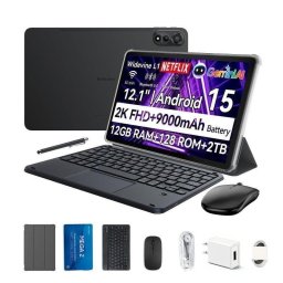 Tablet Blackview Mega 2 WiFi + 4G 12" 6GB 128GB Gris con Teclado y Stylus Pen