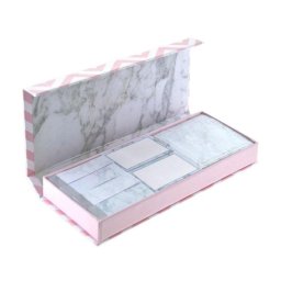 Estuche de notas adhesivas Officebox North Glace con cierre magnético rosa