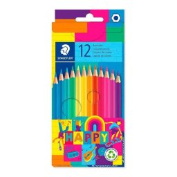 Lápices de colores Staedtler Happy caja de 12 unidades altamente pigmentados