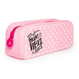Estuche escolar Office Box de silicona con tacto suave Positive Vibes