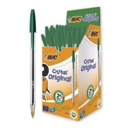 Bolígrafo BIC Cristal Original Verde Caja de 50 Unidades