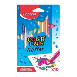 Estuche de 10 Rotuladores Maped Color'Peps Glitter Lavables