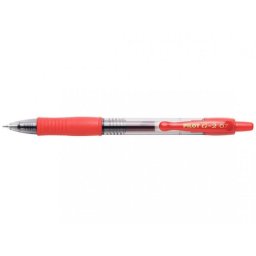 Bolígrafo de gel Pilot G-2 0.7 retráctil rojo transparente