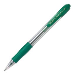 Bolígrafo Retráctil Pilot Super Grip Verde Tinta Aceite