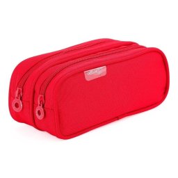Estuche Portatodo Officebox Colorline Rojo Doble Compartimento 21 x 8.5 x 6 cm