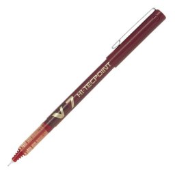Bolígrafo Roller Ball Pilot V7 Hi-tecpoint Punta Fina 0.7 mm Rojo