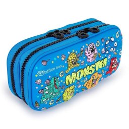 Estuche escolar Officebox multi-compartimento EVA 3D Monsters Azul