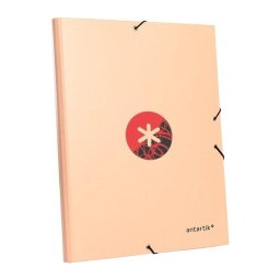 Carpeta A4 Liderpapel Antartik 3 Solapas Cierre Gomas Coral