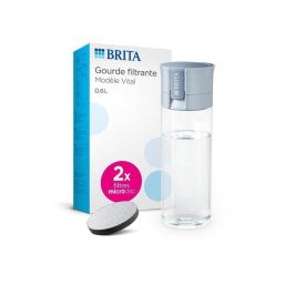 Botella con filtro de agua Brita Fill&Go 0,6 L Azul Pastel con 2 Microdiscs