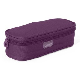 Estuche Portatodo Escolar Ovalado Officebox Multiuso Morado