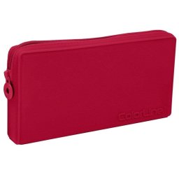 Estuche Escolar Officebox Colorline Plano Tacto Suave Rojo
