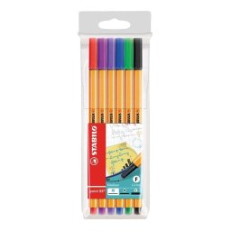 Rotulador STABILO Point 88 Punta Fina 0.4mm Estuche 6 Unidades