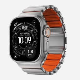 Pulsera Nomad Stratos Band para Apple Watch Ultra 1-11 y SE Titanio Natural