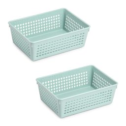 Bandejas Organizadoras Plastic Forte Multiusos Verde Juego de 2