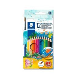 Set de 12 Lápices de Colores Acuarelables Staedtler Noris Aquarell con Pincel