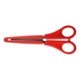 Tijeras Escolares Milan con Punta Redonda y Funda Roja de 14.7 cm