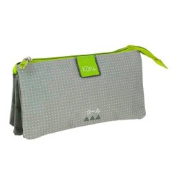 Estuche Portatodo Triple Plano Grafoplás Kūru Gris 22.5 x 12 x 14 cm