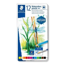 Lápices de Colores Acuarelables Staedtler Design Journey Caja Metálica 12 Unidades