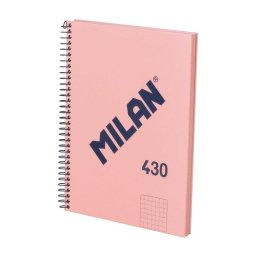Cuaderno Milan 430 A5 Espiral Tapa Dura Cuadriculado 80 Hojas 95gr