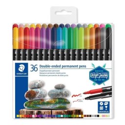 Rotuladores Permanentes Staedtler Design Journey Doble Punta 36 Unidades