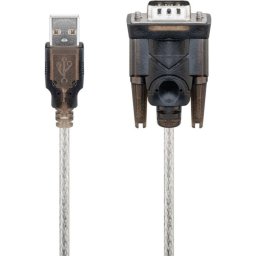 Cable Adaptador USB a RS-232 DB9 Macho 1,5 m Negro Genérico