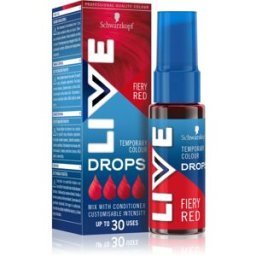 Live Drops Sombra De Color Lavable Para El Cabello Tono Fiery Red 30 Ml