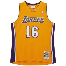 MITCHELL AND NESS Camiseta de hombre Swingman Los Angeles Lakers Pau Gasol 2009 . Amarillo