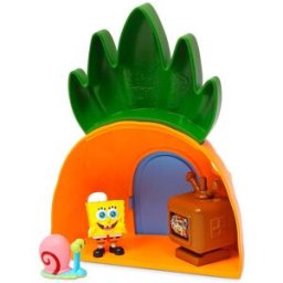 Bizak Playset casa piña Bob esponjas casa piña con 2 figuras .