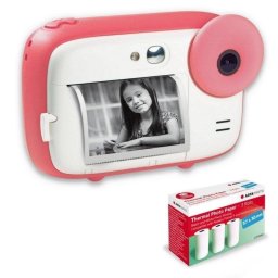 Cámara instantánea Agfaphoto Realikids Instant Cam Rosa impresión térmica y 3 rollos extra