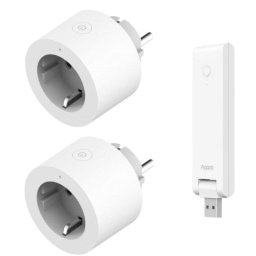 Pack 2 Enchufes Inteligentes Aqara SP-EUC01 + 1 Central Domótica Aqara Hub M100
