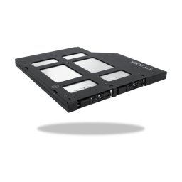 Caja de disco duro Icy Dock MB852M2PO-B Universal 2 bahías ABS Metal Negro