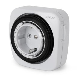 Reloj Temporizador Entac EMTM24-1E 230V 16A 3680W Negro y Blanco