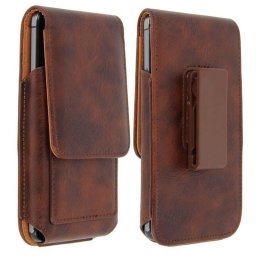Avizar Funda Vertical de Piel Marrón para Smartphones 160x80mm