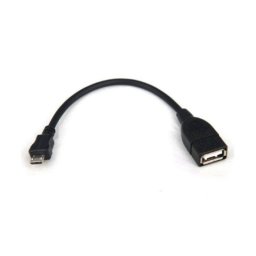 3Go C122 Cable OTG MicroUSB a USB-A Macho/Hembra 15cm Negro