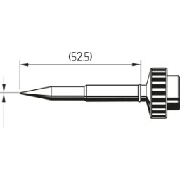 ERSA 612 SD - Punta para soldar 0612SDLF, 0,4 mm, en forma de barra, recta