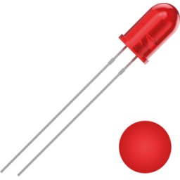 QUADRIOS QUAD 2111O160 - LED de 5 mm con cable, rojo, 700 mcd, 30°.