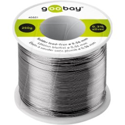 GOOBAY GB 40851 - Soldadura sin plomo con contenido de color plateado y cobre, Ø 0
