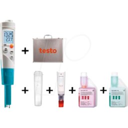 TESTO 0563 2065 - Medidor de PH TESTO 206-PH1, 0,0 - 14,0 pH, juego de arranque