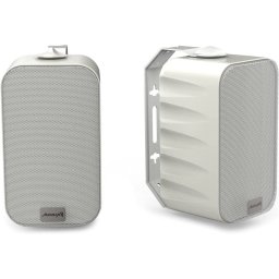 Audibax PR-42T Pareja de Altavoces con Soporte de Pared 2 Vías 4" 75W Blancos