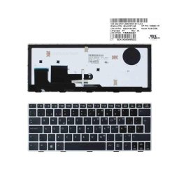Teclado Retroiluminado Portátil HP Elitebook 810 G1 G2 G3 Negro Marco Plata