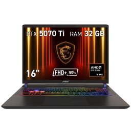 Portátil MSI Vector A16 HX A8WHG-062XES 16" AMD Ryzen 9 8940HX 32GB 1TB SSD RTX 5070 Ti FreeDOS