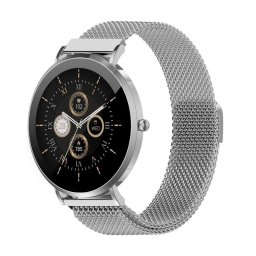 Denver SWC-394S Bluetooth 43mm AMOLED Plata IP68 SpO2 Pulsómetro Tensiómetro