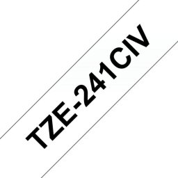 Cinta Laminada Brother TZ 18 mm 8 m Negra sobre Blanco para Etiquetas
