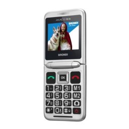 Móvil Brondi AMICO TUO 4G Plegable 2.4" Dual SIM Negro Metálico